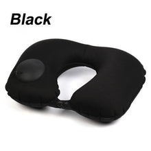 Load image into Gallery viewer, Portable U-Shape Inflatable Travel Pillow Car Head Rest Air Cushion for Travel Office Nap Head Rest Air Cushion Neck Pillow