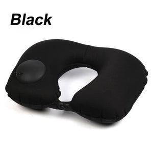 Portable U-Shape Inflatable Travel Pillow Car Head Rest Air Cushion for Travel Office Nap Head Rest Air Cushion Neck Pillow