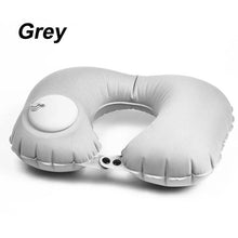 Load image into Gallery viewer, Portable U-Shape Inflatable Travel Pillow Car Head Rest Air Cushion for Travel Office Nap Head Rest Air Cushion Neck Pillow